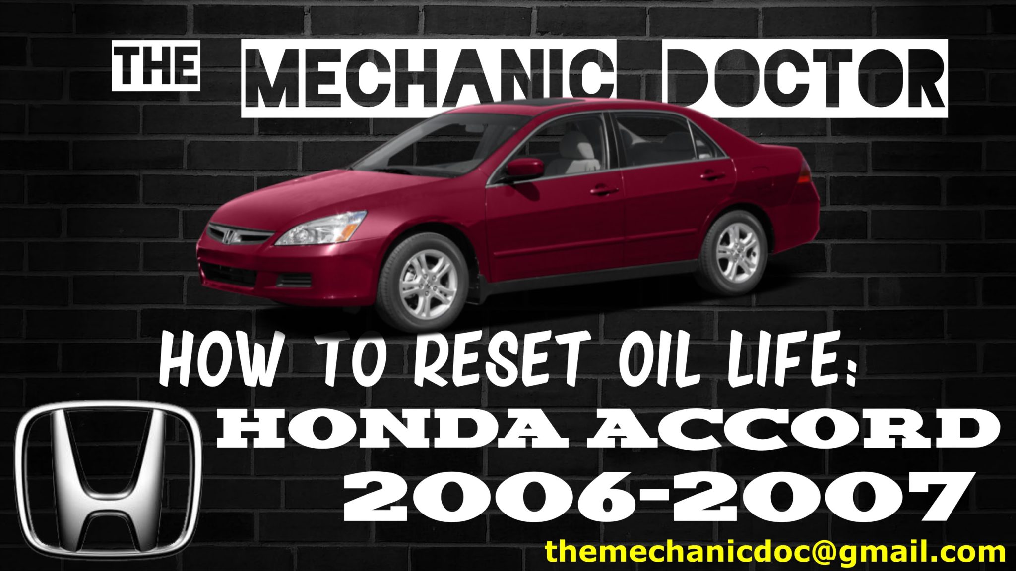 How to reset oil life: Honda Accord 2006-2007.